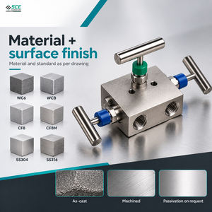 ตัวเรือนท่อร่วมไอเสีย ASTM A217 WC6 CF8M CF8 SS304 SS316 WCB ผลิตด้วยวิธี Lost Wax Investment Casting แบบ OEM - Product Image 4