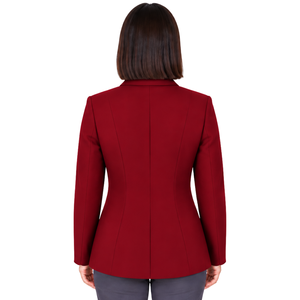 Chaqueta de equitación color coral rojo para mujer, corte ajustado, blazer profesional para competición ecuestre, abrigo personalizado al por mayor - Product Image 2