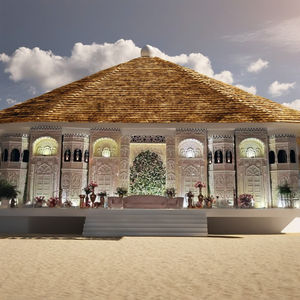 Arco de Hierro para Decoración de Bodas, Mandap, Instalación en Exteriores, Decoración Ecológica y Duradera para Eventos y Fiestas de Boda - Product Image 1