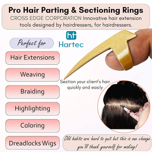 Herramientas de Peinado con Brillo Dorado y Morado, Accesorios de Seccionamiento de Cabello Largos y Curvos para Estilismo de Belleza en Salones Premium - Product Image 6