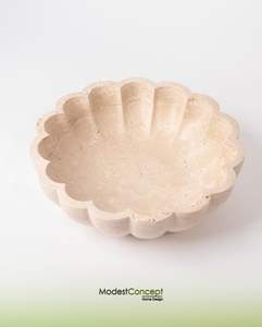 Cuenco Cuadrado de Piedra de Travertino, Diseño Minimalista, Piedra Natural Beige, Pieza Decorativa Elegante y con Estilo para el Hogar o la Oficina - Product Image 6