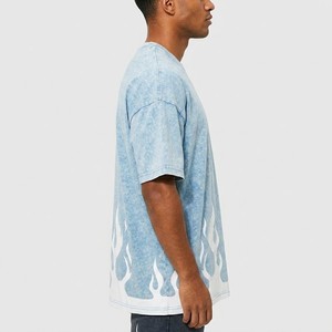 เสื้อยืดโอเวอร์ไซส์ทรงบ็อกซี่ ผ้าคอตตอน สไตล์วินเทจ ล้างสีแบบแอซิดวอช สำหรับผู้ชาย ราคาส่ง แฟชั่นลำลอง สตรีทแวร์ - Product Image 4