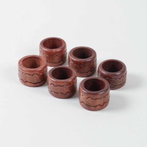 Ensemble d'anneaux de serviette en bois artisanal, accent de table naturel pour mariage, banquet, restaurant, hôtel, célébration, décoration de repas - Product Image 4