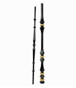 Balustre de hierro forjado negro con punta de lanza victoriana y espiga para barandilla de porche, pasamanos y barandilla exterior de hierro - Product Image 4