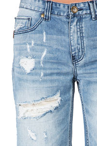 Shorts en jean déchirés tendance pour hommes, style streetwear, avec fermeture éclair, motif imprimé numérique personnalisé, coupe ample - Product Image 5