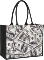 Tas Tangan Jute Modis Buatan India dengan Pegangan Tali Web dan Penutup Pegangan Atas 40x40x15cm Harga Pasar Terbaik