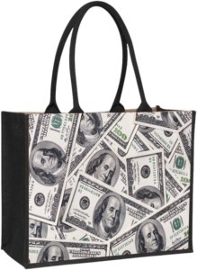 Sac à main en jute tendance fabriqué en Inde avec poignées en cordon tressé et fermeture supérieure 40x40x15cm – Meilleur prix du marché - Product Image 4