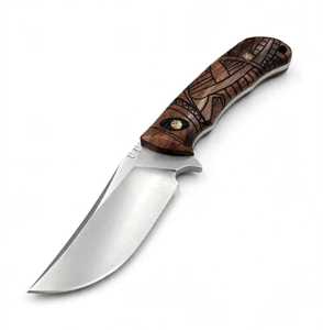 มีดอเนกประสงค์ทำมือจากเหล็กกล้าไร้สนิมคาร์บอนสูง ด้ามไม้แกะสลัก - Product Image 6