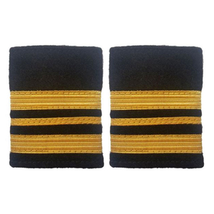 Customized <b>Shoulder</b> Boards Uniform Epaulette In Golden Color Embroidered Soft Slip Epaulette From Pakistan - Product Image 1