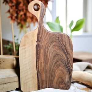 Planche à découper en bois de manguier au design attrayant, planche de boucher originale, sur mesure, fabriquée en Inde - Product Image 5