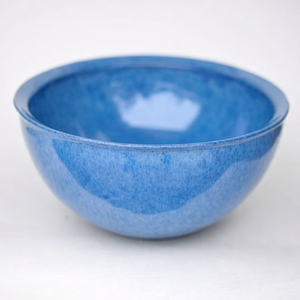 Tazón de Sopa de Cerámica Esmaltada Azul Océano, Diseño Redondo Profundo, Interior Liso, Duradero, Apto para Alimentos, Perfecto para Comer a Diario y para Regalar - Product Image 1
