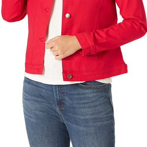 TIXAY SPORTS <b>Cropped</b> <b>Denim</b> <b>Jacket</b> Distressed Ripped Frayed Raw Hem Long Sleeve Lapel Short Jean Coat Streetwear Vintage Spring - Product Image 5