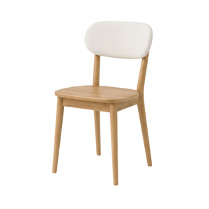 Ensemble de table à manger ronde en teck minimaliste ARTERRA avec chaises à dossier rembourré, écologique et durable pour les salles à manger d'appartements - Product Image 3