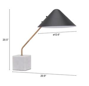 Lámpara de Mesa Contemporánea de Latón Dorado con Base Redonda, Iluminación Decorativa Elegante - Product Image 3