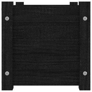Jardinière de jardin durable en pin massif 23,6 x 12,2 x 12,2 po, pots et jardinières noirs - Product Image 4
