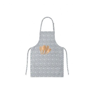 2026 Dotted Cotton Linen Grey and White Pattern Embroidered Kitchen Unisex Dinner Party Cooking <b>Funny</b> Pinafore Cleaning <b>Aprons</b> - Product Image 1