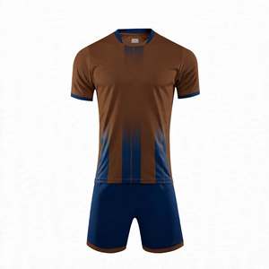 ชุดเสื้อฟุตบอล STAR SPEED สีน้ำตาล-น้ำเงิน คอกลม แขนสั้น ผ้าโพลีเอสเตอร์ ระบายเหงื่อได้ดี ทรงสปอร์ต เหมาะกับทุกฤดูกาล สำหรับทุกเพศ - Product Image 1