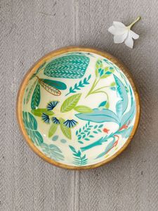 Bol de service rond en bois de style méditerranéen, conçu sur mesure, 4 pièces, pour le camping, les anniversaires ou la décoration de la maison - Product Image 3