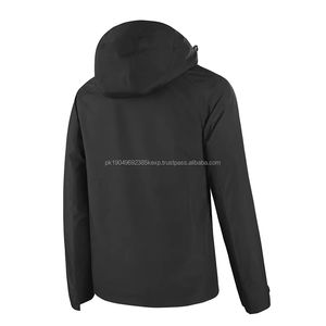 Chaqueta con Capucha y Cremallera para Hombre, Impermeable y Cortavientos, para Otoño, 100% Poliéster, Manga Regular, Estilo Informal - Product Image 4