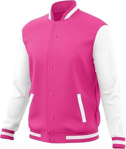 High Quality Men's Varsity Jackets Thin <b>Stand</b> Collar Light <b>Weight</b> Winter Wool Body Leather Sleeve Best Design Plain Fabric Front - Product Image 1