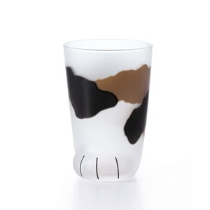 Vaso de vidrio Coconeco, fabricado en Japón, con figura de pata de gato, para bebidas, con diseño de gato madre, gatito y huella de pata. - Product Image 3