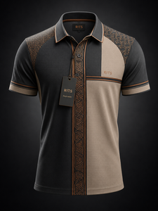 Chemise à manches courtes pour homme RITS, unie, respirante, tricotée, écologique, avec poche, polyester/coton, style sportif, bleu et blanc, pas cher - Product Image 3