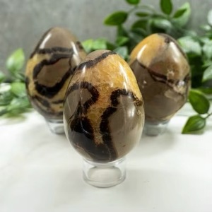 Huevos de Cuarzo Septariano Elegantes y Dinámicos al por Mayor, Cristal Natural Pulido, Artesanía de Cristal, Piedra Curativa de Feng Shui Tallada - Product Image 2