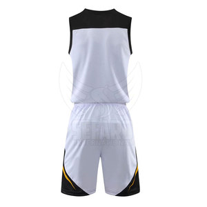 Uniforme de Baloncesto Deportivo de Último Diseño, Impresión de Logotipo Personalizado, Uniforme de Baloncesto de Color Sólido - Product Image 2