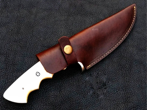 Cuchillo de Caza de Acero de Damasco Forjado a Mano OEM con Mango de Cuerno y Hoja de Punta Caída, Grado Industrial para Supervivencia y Camping al Aire Libre - Product Image 6