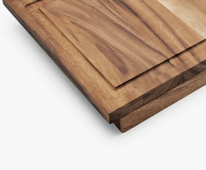 Planche à découper de cuisine en bois massif de bambou, teck, noyer et acacia, double face, pour chef, vente en gros - Product Image 2