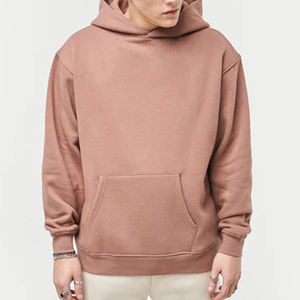Sweat-shirt à capuche surdimensionné pour homme, couleur unie, en molleton de coton, décontracté, pour l'automne, avec poche avant, coupe classique - Product Image 2