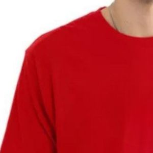 <b>Red</b> Mens Plain Crew Neck Short Sleeve T Shirt Soft Cotton Casual Oversized Tee Breathable Summer Streetwear Custom Wholesale <b>Top</b> - Product Image 4