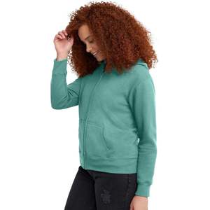 Sweats à capuche modernes pour femmes, conçus avec une coupe courte, intérieur brossé, bordures côtelées, tissu en coton respirant et coupe décontractée. - Product Image 3