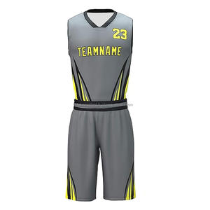Uniforme de baloncesto de poliéster 100% de alta calidad, conjunto Unisex totalmente personalizable para deportes de verano, transpirable con impresión de logotipo - Product Image 3