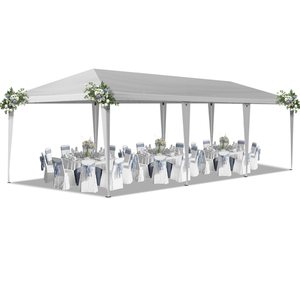 Tenda Pop-up Portatile 10x30ft per Eventi all'Aperto, Feste, Matrimoni, Compleanni e Lauree - Colore Bianco - Product Image 4