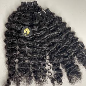 Prix d'usine Collection Cloudy Hair Extensions de cheveux humains bouclés birmans et vietnamiens 100% vierges Remy Base en soie Qualité supérieure Cheveux bruts - Product Image 1