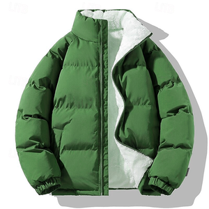 Custom Men Puffer <b>Jacket</b> High Collar Winter Outerwear <b>Warm</b> Insulated Coat Wholesale Bulk Supply - Product Image 3
