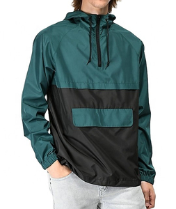 Two Tone Wholesale 100% Nylon Running waterproof Windproof Anorak Windbreaker <b>Jacket</b> for <b>Men</b> - Product Image 6