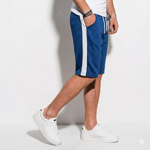 กางเกงขาสั้นออกกำลังกายผู้ชายขายส่ง แบบลำลอง แห้งเร็ว สำหรับฟิตเนส วิ่ง ออกกำลังกาย มีเชือกผูก เอวยางยืด ทรงหลวม - Product Image 2