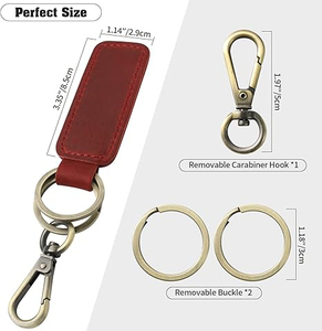 New Arrival <b>Personalized</b> Leather <b>Keychain</b> Custom Logo Factory Direct Luxury Car Key Holder Keyring Stainless Business Gift - Product Image 2