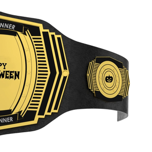 Custom Happy Halloween Championship Belt Spooky Pumpkin Design Wrestling Title Belt Customizable Collector's Item - Product Image 3