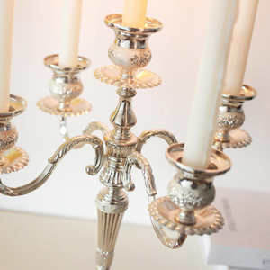 Wedding Christmas Customized Handmade Eco-Friendly 5-Arm Metal Candle Holder for Table Center Decoration and Home Use - Product Image 2