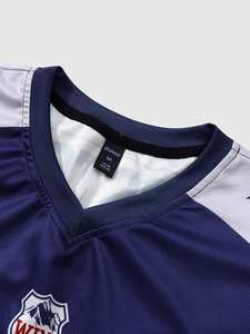 เสื้อเจอร์ซีย์อเมริกันฟุตบอลแบบย้อนยุค คุณภาพสูง ปักชื่อ/หมายเลข แขนสั้น ผลิตตามสั่ง 100% โพลีเอสเตอร์ ผ้าตาข่าย - Product Image 4