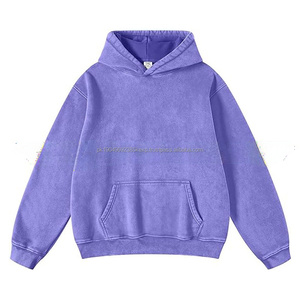 Vintage Custom Stone Acid Washed <b>Brown</b> Drop Shoulder Zip up Distressed Heavyweight Sun Faded Pullover Hoodie - Product Image 3