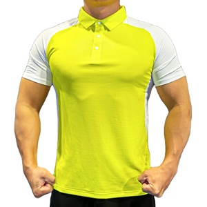 Camiseta Polo para hombre, 100% algodón, camiseta para correr, camiseta de gimnasio de entrenamiento de dos colores para hombre, ropa informal para correr - Product Image 1