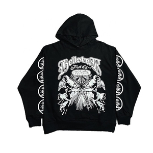 Custom Logo Printed Regular Fit Hoodie & Flare Sweatpants Heavyweight 100% Cotton 400GSM Fleece Tracksuit For Streetwear - Product Image 2