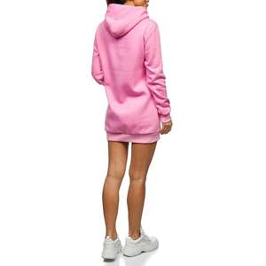 Gran oferta de Sudadera con capucha de lana de gran tamaño para mujer de talla grande de longitud larga con logotipo frontal para Otoño e Invierno - Product Image 6