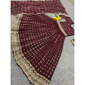 Hermoso vestido de diseñador Anarkali y vestidos de noche elegantes Dupatta para ropa de fiesta - Product Image 6