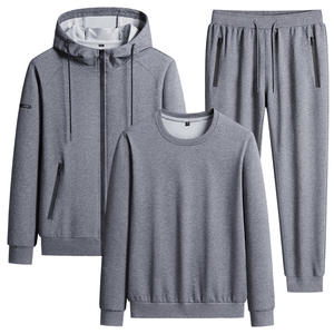 Traje Casual para Hombre, Chaqueta con Capucha, Pantalones Deportivos, Conjunto Deportivo de Tres Piezas de Marca Moderna con Logotipo - Product Image 3