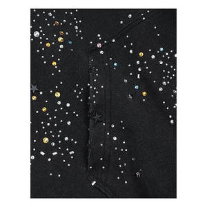 Custom Unisex Winter Digital Printing Pullover Fleece Eco-Friendly Rhinestone Oversized Lined Breathable <b>Polyester</b>/Cotton <b>Hoodie</b> - Product Image 3